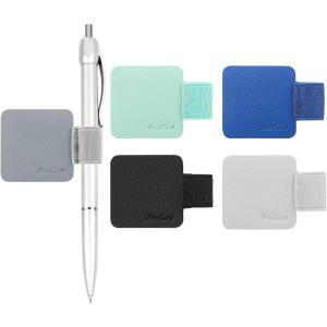 ProCase (5 Pack) Pen Loop Holder for Notebooks Journals Planners Tablet Case, Self Adhesive Leather Pencil Holder with Elastic Loop for Pens, Apple Pencil, Stylus Pen -Black(Mint/ White/ Navy/ Grey/ Black)