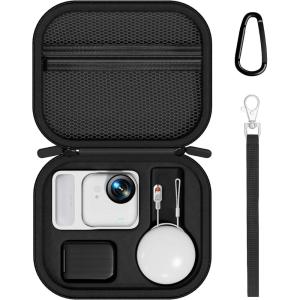 ProCase Carrying Case for Insta360 GO Ultra Standard Bundle, Portable Hard Shell Protective Travel Bag with Wrist Strap for GO Ultra Action Camera Accessories -Black