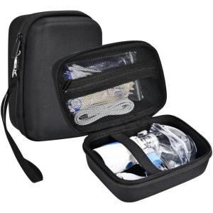 ProCase Carrying Case for Portable Nebulizer Travel, Handheld Nebulizador Machine for Adults Kids, Hard Organizer Holder Storage Bag with Pocket for Chamber Inhaler Spacer Asthma Medicine Kits -Black(Black)