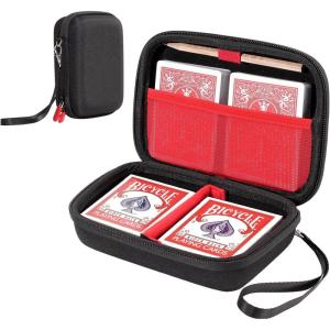 ProCase Collectible Trading Card Case, Hard Travel Carrying Storage Box Holds 300+ Cards for MTG, TCG, Yu-Gi-Oh, Lorcana, Holder Organizer with Removable Divider and Multiple Color Options -Black(Black)