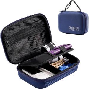 ProCase Diabetic Supplies Hard Travel Case, Diabetes Storage Bag for Glucose Meter, Insulin Pen, Blood Sugar Test Strips, Syringe, Needles and More Kits, Diabetic Care Kits Organizer Holder -Navy(Navy)