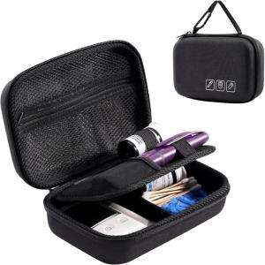 ProCase Diabetic Supplies Hard Travel Case, Diabetes Storage Bag for Glucose Meter, Insulin Pen, Blood Sugar Test Strips, Syringe, Needles and More Kits, Diabetic Care Kits Organizer Holder -Navy(Black)