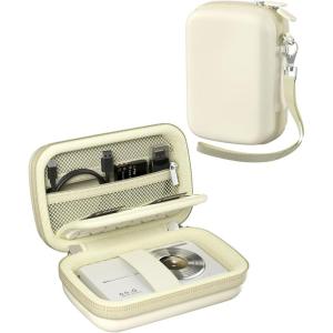 ProCase Digital Camera Case for CAMKORY/Lecran/Lecnippy/Froitx/aycy/FJFJOPK/KODAK PIXPRO FZ55/FZ45 4K Vlogging Camera, Compact Hard Storage Travel Bag with Mesh Pocket for Batteries, SD Card -Cream(Cream)