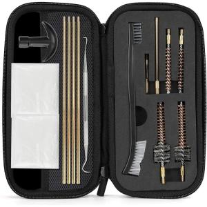 ProCase Gun Cleaning Kit for .223/5.56 Gun with Bore Chamber Brushes, Brass, Jags, Rods and Gun Cleaning Pick in Portable Compact Case Black