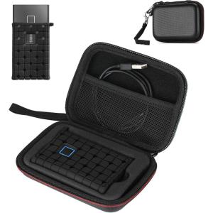 ProCase Hard Carrying Case Compatible for Samsung T7 / T7 Touch Portable SSD with Silicone Cover, Shockproof Storage Travel Organizer for T7 Touch Portable 500GB 1TB 2TB USB Solid State Drives -Red(Black)