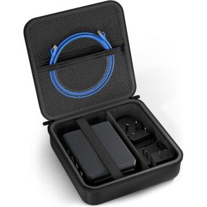 ProCase Hard Carrying Case for GL-BE3600 (Slate 7)/SFT1200 (Opal)/MT3000 (Beryl AX)/AXT1800/A1300 Glinet Travel Router, Portable Organizer Bag for WiFi Routers, Power Adapter and Accessories -Black