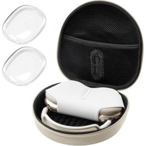 ProCase Hard Case for Apple AirPods Max, Travel Protective Carrying Case with Silicone Ear Cushion Covers, Shockproof EVA Shell with Soft Lining & Accessory Pocket – Green(Starlight)