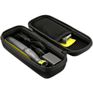ProCase Hard Case for Electric Trimmer and Shaver, Travel Organizer Carrying Bag for QP2520 QP2530 QP2620 QP2630 -Black(Black)