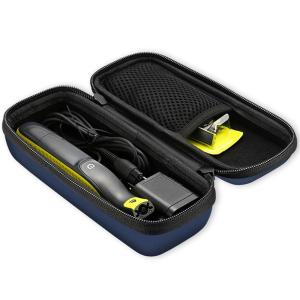 ProCase Hard Case for Electric Trimmer and Shaver, Travel Organizer Carrying Bag for QP2520 QP2530 QP2620 QP2630 -Black(Navy)