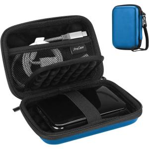 ProCase Hard Drive Case for Canvio Basics Western Digital WD Elements My Passport Seagate Portable Backup Plus Slim 1TB 2TB 3TB 4TB USB 3.0, 2.5”, Samsung T9 Portable External Hard Drive Case -Red(Navy)