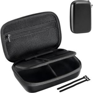 ProCase Hard Travel Electronic Organizer Case for MacBook Power Adapter Chargers Cables Power Bank Apple Magic Mouse Apple Pencil USB Flash Disk SD Card Small Portable Accessories Bag(Shadow Black)
