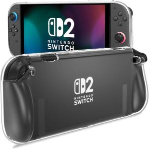 ProCase Protective Cover for Nintendo Switch 2 2025, Case with Ergonomic Grip, Shell for Switch 2, Soft TPU Protector Accessories, Anti-Scratch, Easy to Install -Transparent Pink(Clear)