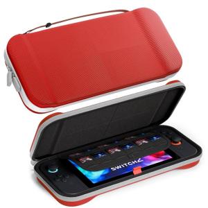 ProCase Slim Carrying Case for Nintendo Switch 2 2025, Travel Case Hard-Shell with 12 Game Card Slots, Switch 2 Protector Accessories -Purple(Red)