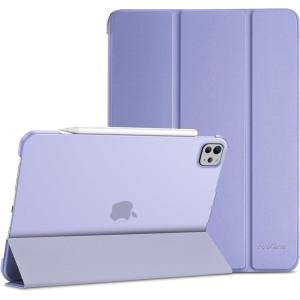 ProCase Smart Case for iPad Pro 11 Inch M5 2025/M4 2024 (Model: A3357/A3358/A3359/A2836/A2837/A3006), Slim Folio Stand Hard Back Shell Protective Tablet Cover for iPad Pro 11″ 6th/5th Gen -Black(Lightpurple)