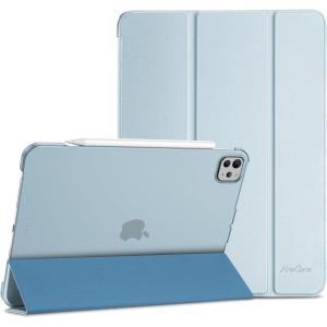 ProCase Smart Case for iPad Pro 11 Inch M5 2025/M4 2024 (Model: A3357/A3358/A3359/A2836/A2837/A3006), Slim Folio Stand Hard Back Shell Protective Tablet Cover for iPad Pro 11″ 6th/5th Gen -Black(Blue)
