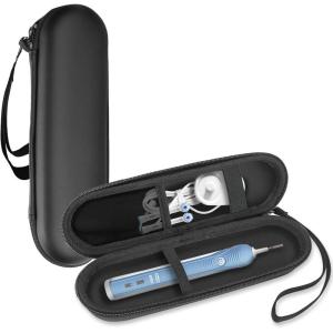 ProCase Travel Case for Oral-B/Oral-B Pro Smartseries/IO Serie Sonicare Protective Clean Electric Toothbrush, Hard EVA Case Cover Storage Bag Holder with Mesh Pocket for Accessories -Navy(Black)