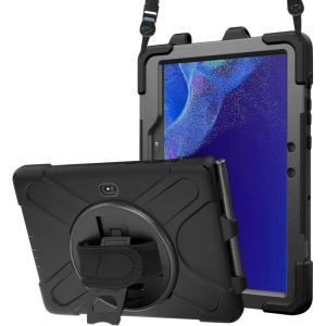 ProCase for Galaxy Tab Active5 Pro 2025/Active4 Pro 2022/Active pro 2019 10.1 Inch Case (SM-X350/T630/T638/T540/T547) with S Pen Holder, Rugged Heavy Duty Shockproof Rotating Kickstand Cover -Black