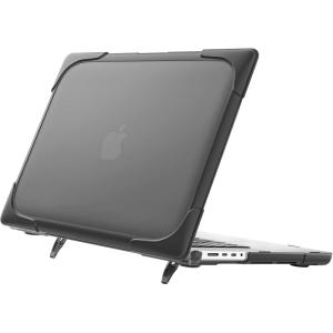 ProCase for MacBook Pro 14.2 Inch 2026 M5 / M5 Pro / M5 Max, 2024 M4 A3112 A3185 A3401, 2023–2021 M3 A2918 A2992 M2 A2779 M1 A2442, Heavy Duty Hard Shell Case with Fold Kickstand -Lightblue(Black)