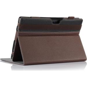 Surface Pro 2 Case, ProCase Premium Folio Case for Microsoft Surface PRO 2 / Surface PRO, Compatible with Microsoft Keyboard, with Multiple Viewing Angles -Brown/Black
