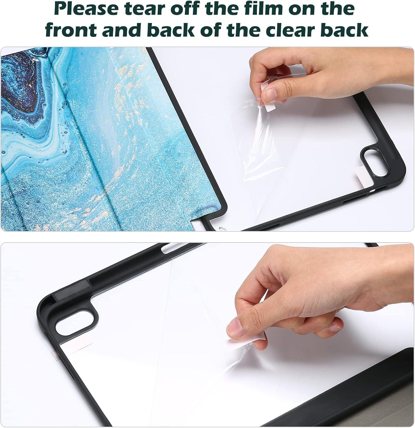 image:imageProCase for iPad A16 11th Generation 11 Inch 202510th Generation 109 Inch 2022 Case with Pencil Holder Hybrid iPad 11 10 Case with Clear Back Supports Auto WakeSleep BlackSanda