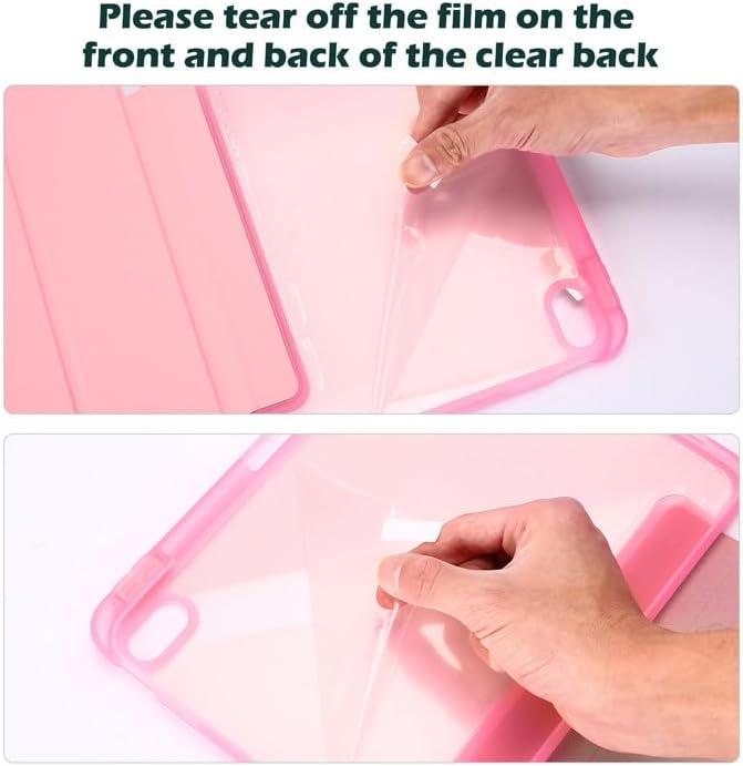 image:imageProCase for iPad A16 11th Generation 11 Inch 202510th Generation 109 Inch 2022 Case with Pencil Holder Hybrid iPad 11 10 Case with Clear Back Supports Auto WakeSleep BlackLightpink