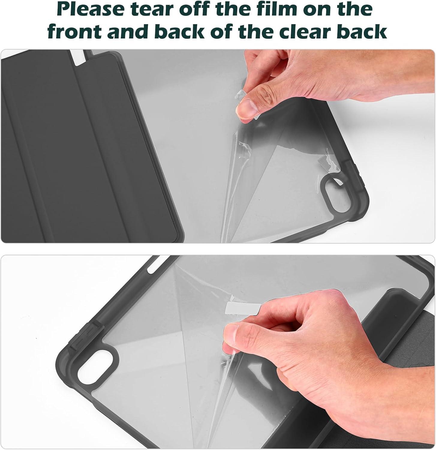 image:imageProCase for iPad A16 11th Generation 11 Inch 202510th Generation 109 Inch 2022 Case with Pencil Holder Hybrid iPad 11 10 Case with Clear Back Supports Auto WakeSleep BlackAllblack