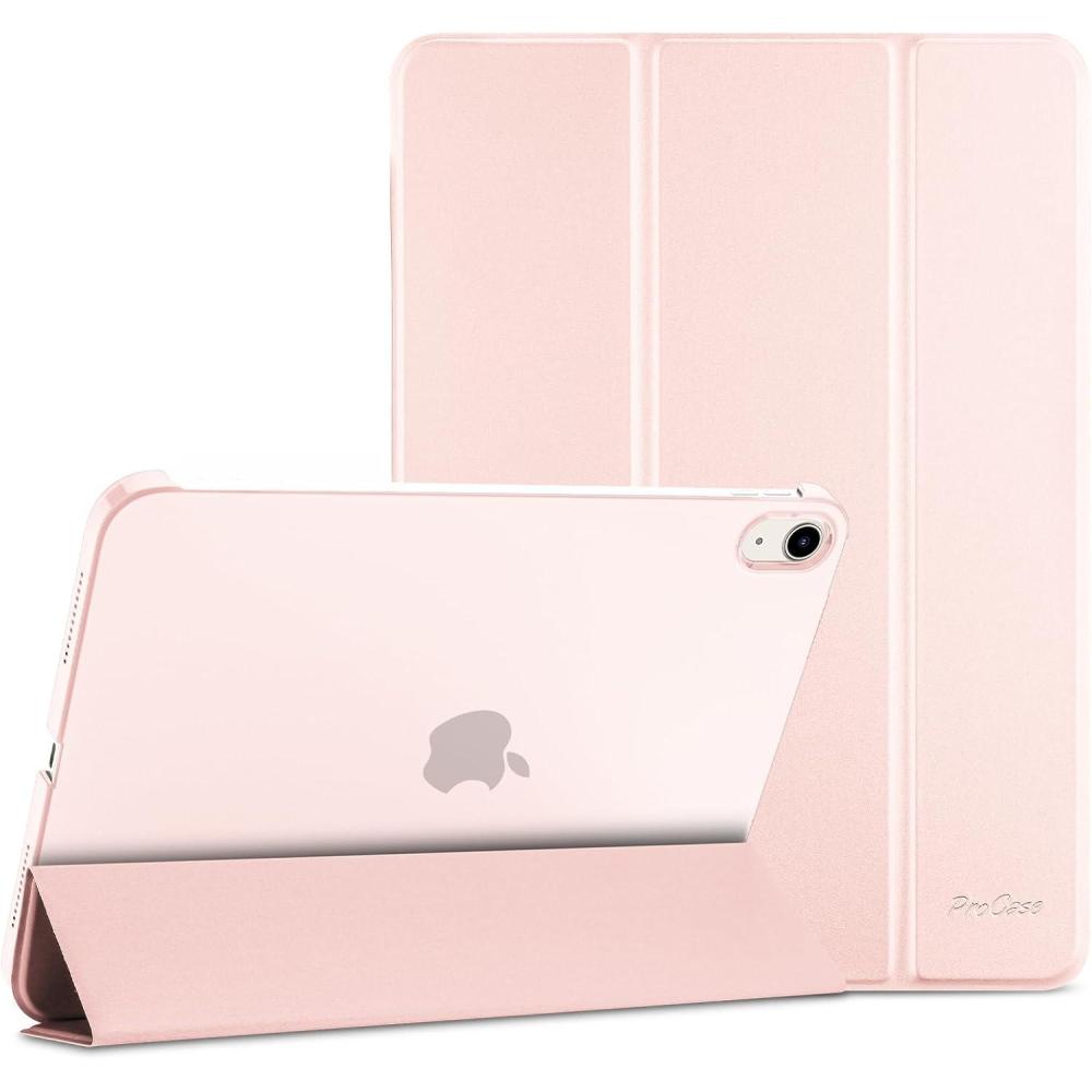 image:imageProCase for iPad A16 11th Generation 11 Inch 2025 iPad 10th Generation 109 Inch 2022 Case Slim Smart Cover with Translucent Hard Shell Back Supports Touch ID Auto WakeSleep BlueLightpink