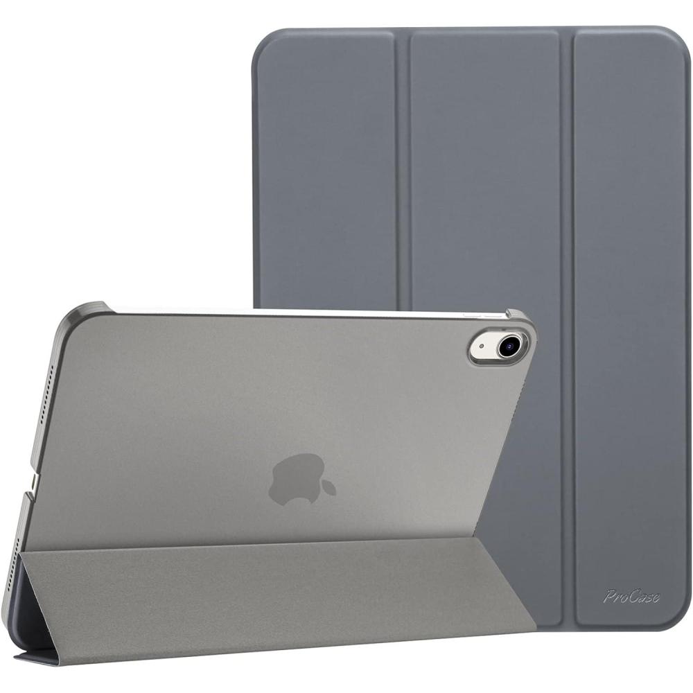 image:imageProCase for iPad A16 11th Generation 11 Inch 2025 iPad 10th Generation 109 Inch 2022 Case Slim Smart Cover with Translucent Hard Shell Back Supports Touch ID Auto WakeSleep BlueGrey
