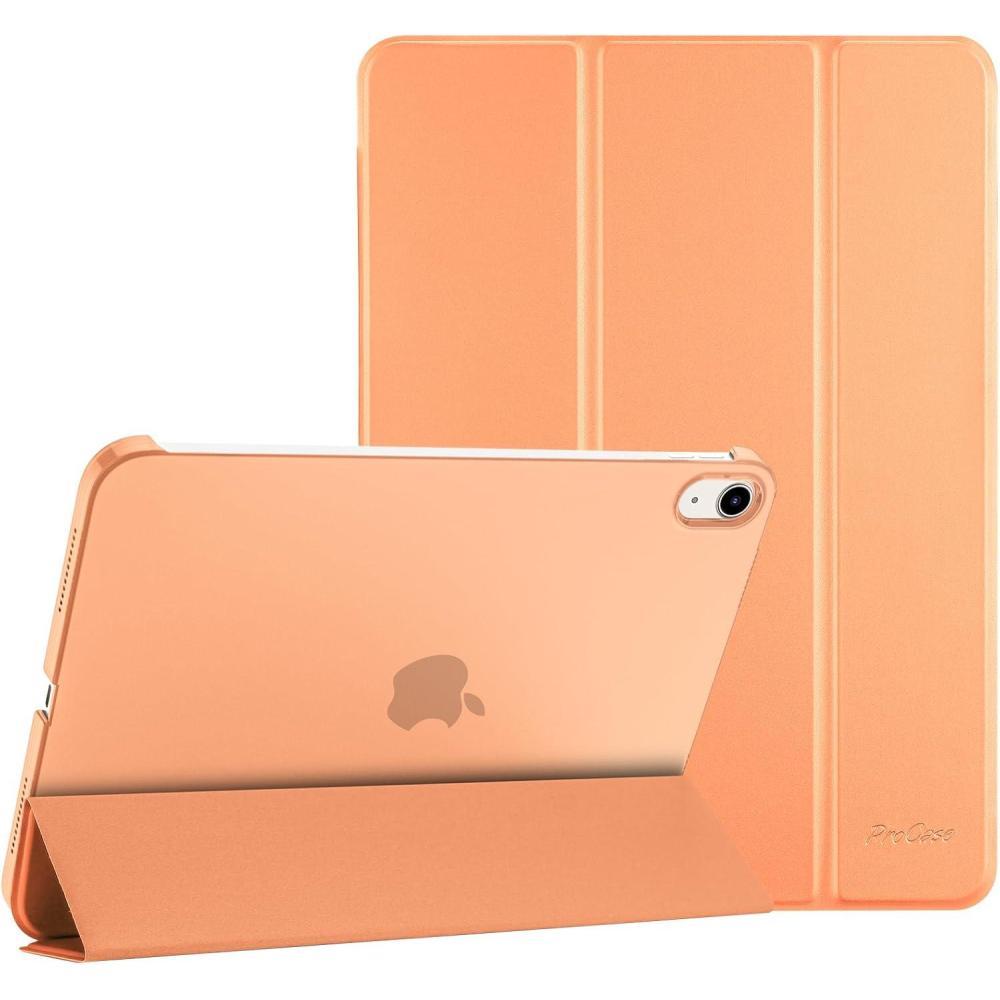 image:imageProCase for iPad A16 11th Generation 11 Inch 2025 iPad 10th Generation 109 Inch 2022 Case Slim Smart Cover with Translucent Hard Shell Back Supports Touch ID Auto WakeSleep BlueOrange