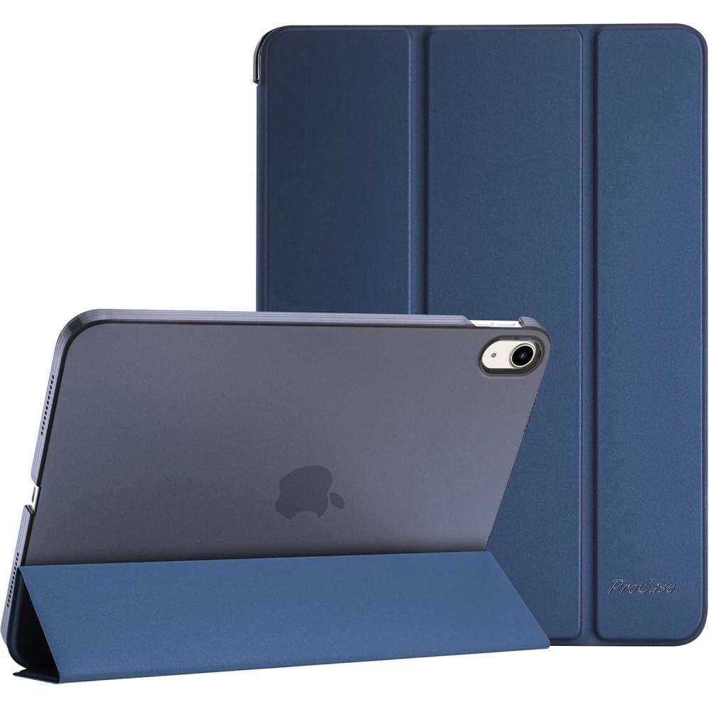 image:imageProCase for iPad A16 11th Generation 11 Inch 2025 iPad 10th Generation 109 Inch 2022 Case Slim Smart Cover with Translucent Hard Shell Back Supports Touch ID Auto WakeSleep BlueDarkblue