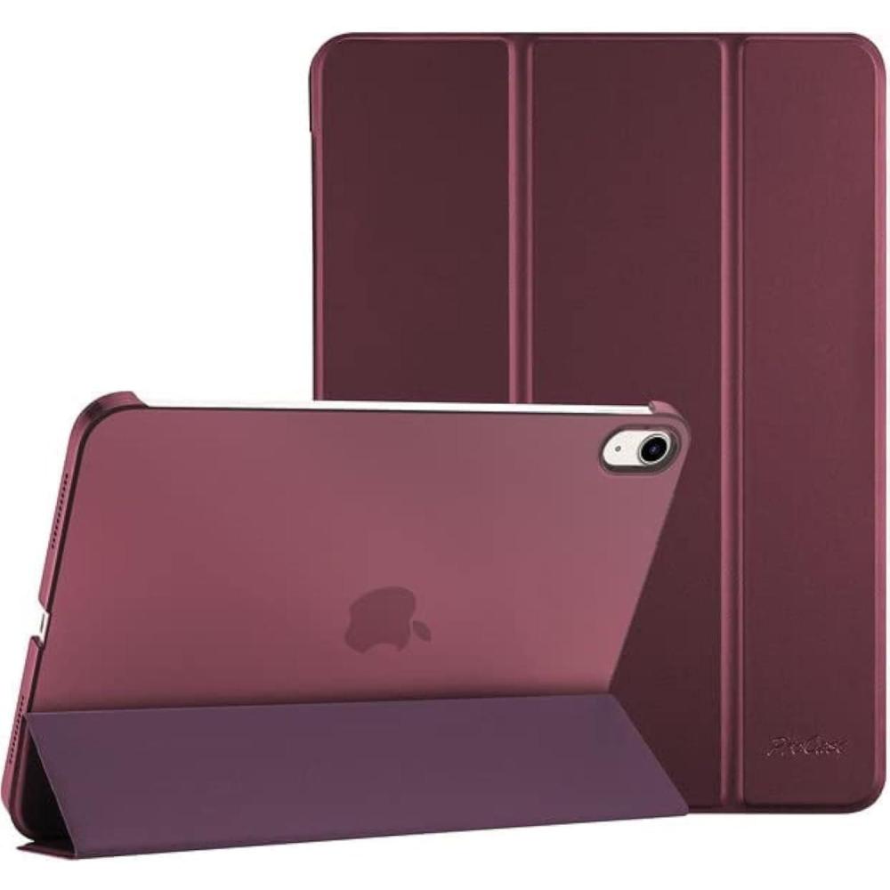 image:imageProCase for iPad A16 11th Generation 11 Inch 2025 iPad 10th Generation 109 Inch 2022 Case Slim Smart Cover with Translucent Hard Shell Back Supports Touch ID Auto WakeSleep BlueWine