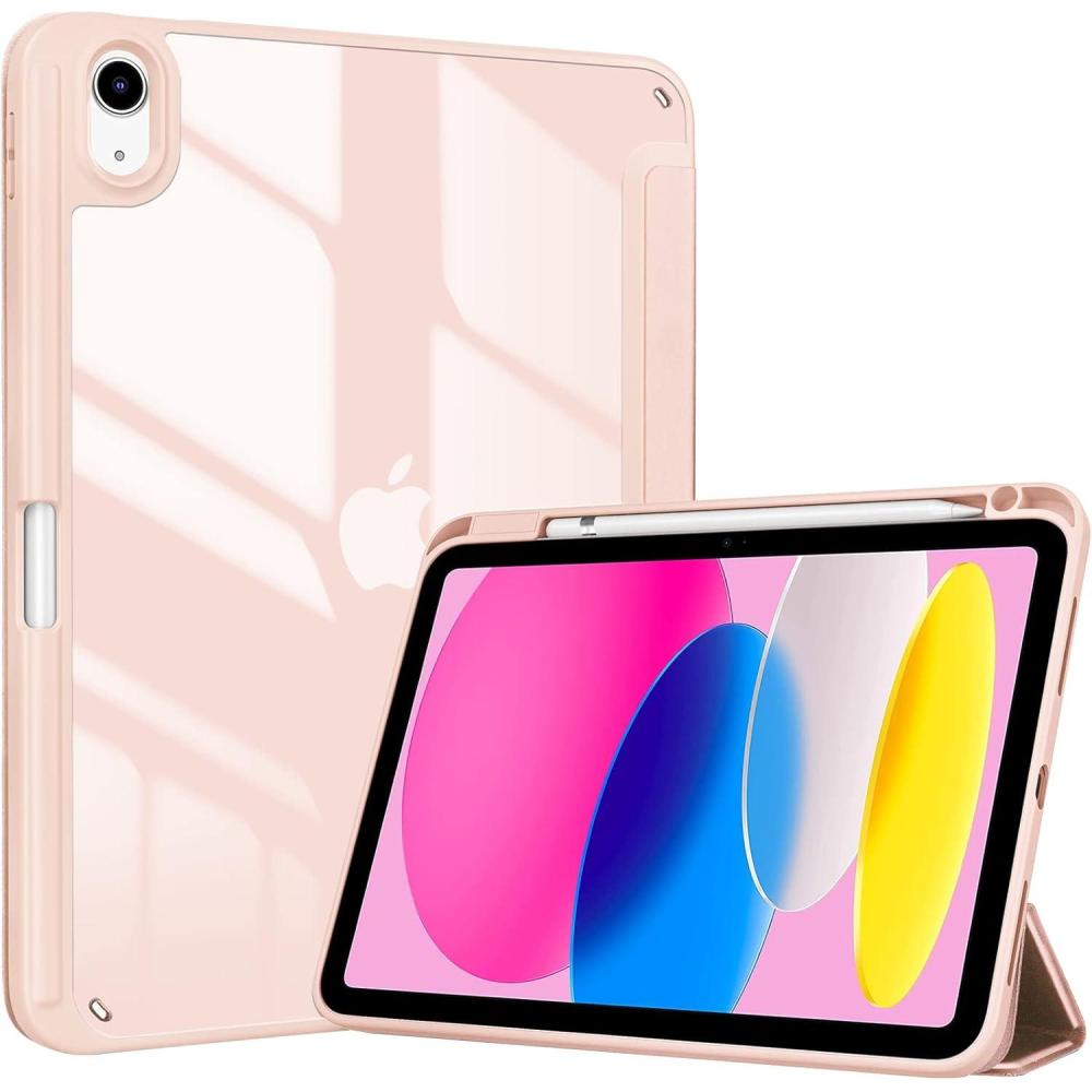 image:imageProCase for iPad A16 11th Generation 11 Inch 202510th Generation 109 Inch 2022 Case with Pencil Holder Hybrid iPad 11 10 Case with Clear Back Supports Auto WakeSleep BlackRosegold