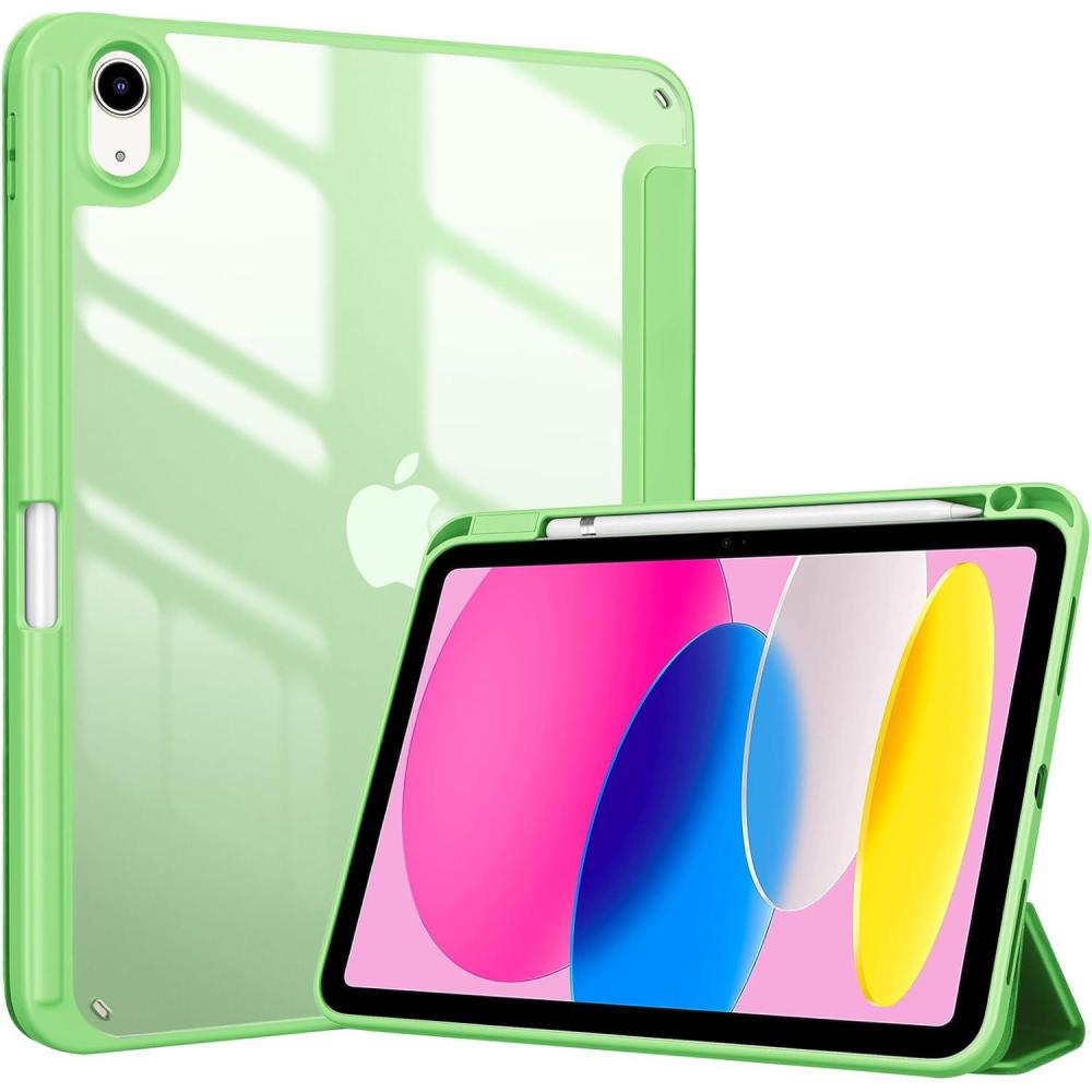 image:imageProCase for iPad A16 11th Generation 11 Inch 202510th Generation 109 Inch 2022 Case with Pencil Holder Hybrid iPad 11 10 Case with Clear Back Supports Auto WakeSleep BlackGreen