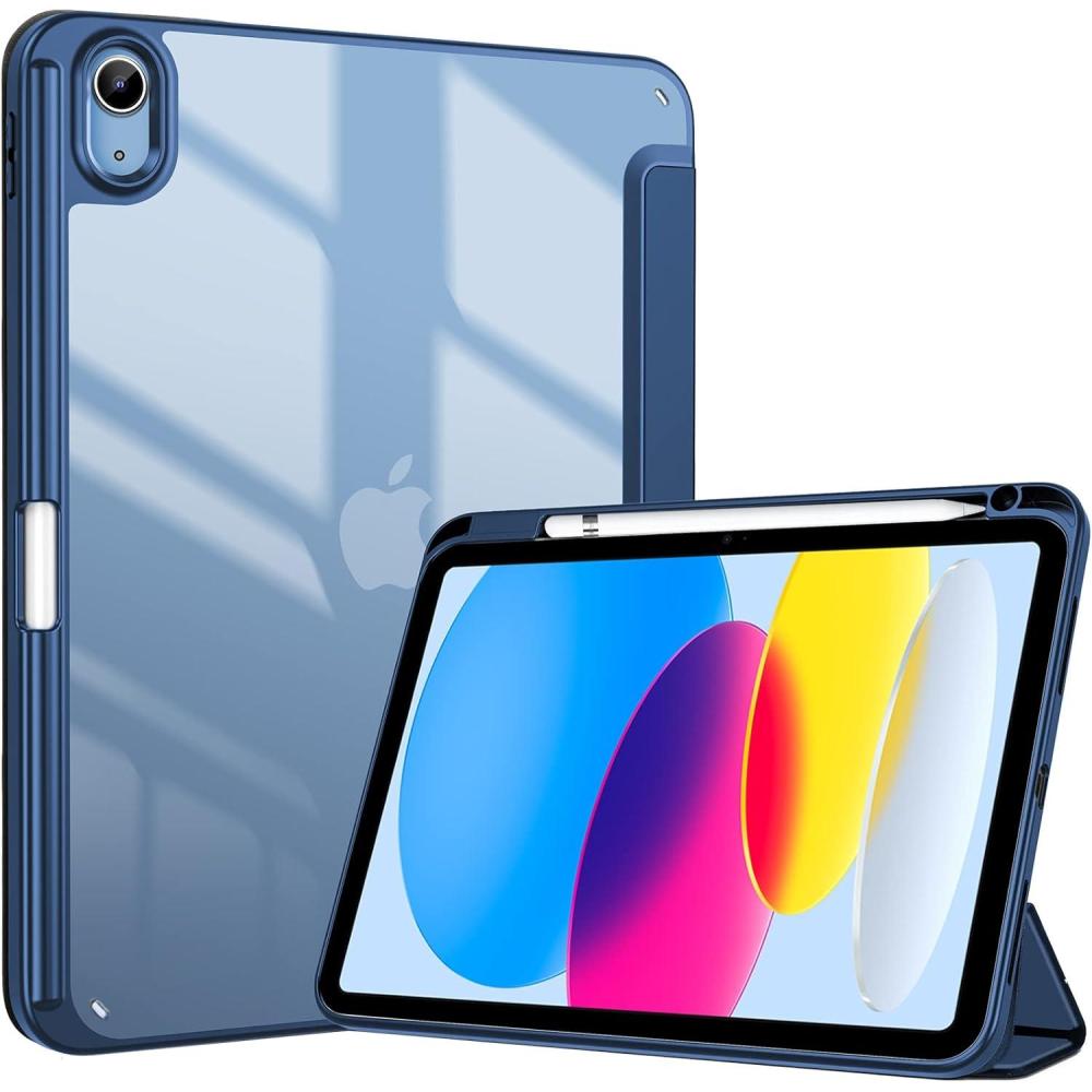 image:imageProCase for iPad A16 11th Generation 11 Inch 202510th Generation 109 Inch 2022 Case with Pencil Holder Hybrid iPad 11 10 Case with Clear Back Supports Auto WakeSleep BlackNavy