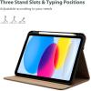 ProCase for iPad A16 11th Generation 11” 2025/iPad 10th Generation 10.9” 2022 with Pencil Holder, iPad 11/10 PU Leather Case Business Stand Cover Smart Folio with Hand Strap Front Pocket -Black(Brown)