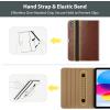ProCase for iPad A16 11th Generation 11” 2025/iPad 10th Generation 10.9” 2022 with Pencil Holder, iPad 11/10 PU Leather Case Business Stand Cover Smart Folio with Hand Strap Front Pocket -Brown(Brown)