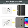 ProCase for iPad A16 11th Generation 11” 2025/iPad 10th Generation 10.9” 2022 with Pencil Holder, iPad 11/10 PU Leather Case Business Stand Cover Smart Folio with Hand Strap Front Pocket -Brown(Black)