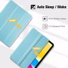 ProCase for iPad (A16) 11th Generation 11 Inch 2025/ iPad 10th Generation 10.9 Inch 2022 Case, Slim Smart Cover with Translucent Hard Shell Back, Supports Touch ID, Auto Wake/Sleep -Blue(LightBlue)