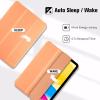 ProCase for iPad (A16) 11th Generation 11 Inch 2025/ iPad 10th Generation 10.9 Inch 2022 Case, Slim Smart Cover with Translucent Hard Shell Back, Supports Touch ID, Auto Wake/Sleep -Blue(Orange)