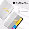 ProCase for iPad (A16) 11th Generation 11 Inch 2025/ iPad 10th Generation 10.9 Inch 2022 Case, Slim Smart Cover with Translucent Hard Shell Back, Supports Touch ID, Auto Wake/Sleep -Blue(Silver)