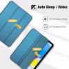 ProCase for iPad (A16) 11th Generation 11 Inch 2025/ iPad 10th Generation 10.9 Inch 2022 Case, Slim Smart Cover with Translucent Hard Shell Back, Supports Touch ID, Auto Wake/Sleep -Blue(Teal)