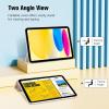 ProCase for iPad (A16) 11th Generation 11 Inch 2025/ iPad 10th Generation 10.9 Inch 2022 Case, Slim Smart Cover with Translucent Hard Shell Back, Supports Touch ID, Auto Wake/Sleep -Blue(Stone)