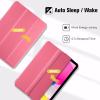 ProCase for iPad (A16) 11th Generation 11 Inch 2025/ iPad 10th Generation 10.9 Inch 2022 Case, Slim Smart Cover with Translucent Hard Shell Back, Supports Touch ID, Auto Wake/Sleep -Blue(Pink)