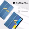 ProCase for iPad (A16) 11th Generation 11 Inch 2025/ iPad 10th Generation 10.9 Inch 2022 Case, Slim Smart Cover with Translucent Hard Shell Back, Supports Touch ID, Auto Wake/Sleep -Blue(Blue)