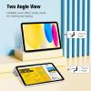 ProCase for iPad (A16) 11th Generation 11 Inch 2025/ iPad 10th Generation 10.9 Inch 2022 Case, Slim Smart Cover with Translucent Hard Shell Back, Supports Touch ID, Auto Wake/Sleep -Blue(Silver)