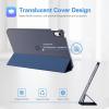 ProCase for iPad (A16) 11th Generation 11 Inch 2025/ iPad 10th Generation 10.9 Inch 2022 Case, Slim Smart Cover with Translucent Hard Shell Back, Supports Touch ID, Auto Wake/Sleep -Blue(Darkblue)