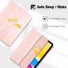 ProCase for iPad (A16) 11th Generation 11 Inch 2025/ iPad 10th Generation 10.9 Inch 2022 Case, Slim Smart Cover with Translucent Hard Shell Back, Supports Touch ID, Auto Wake/Sleep -Blue(Lightpink)