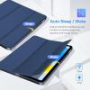 ProCase for iPad (A16) 11th Generation 11 Inch 2025/ iPad 10th Generation 10.9 Inch 2022 Case, Slim Smart Cover with Translucent Hard Shell Back, Supports Touch ID, Auto Wake/Sleep -Blue(Darkblue)