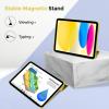 ProCase for iPad (A16) 11th Generation 11 Inch 2025/ iPad 10th Generation 10.9 Inch 2022 Case, Slim Smart Cover with Translucent Hard Shell Back, Supports Touch ID, Auto Wake/Sleep -Blue(Yellow)