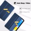 ProCase for iPad (A16) 11th Generation 11 Inch 2025/ iPad 10th Generation 10.9 Inch 2022 Case, Slim Smart Cover with Translucent Hard Shell Back, Supports Touch ID, Auto Wake/Sleep -Blue(Navy)